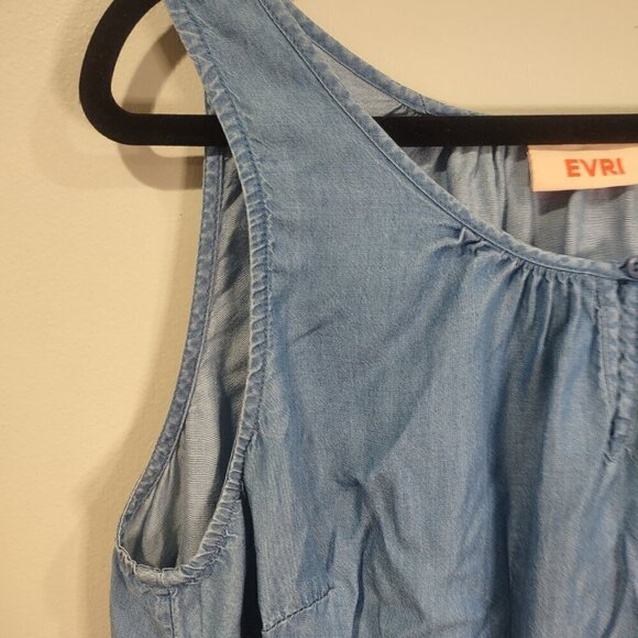 EVRI Women's Sleeveless Denim Top Size 1X - Picture 5 of 8